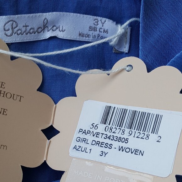 Patachou ! PRINCESS CHARLOTTE STYLE, Chiffon Dress in Cornflower Blue( 3YRS) - Picture 7 of 8